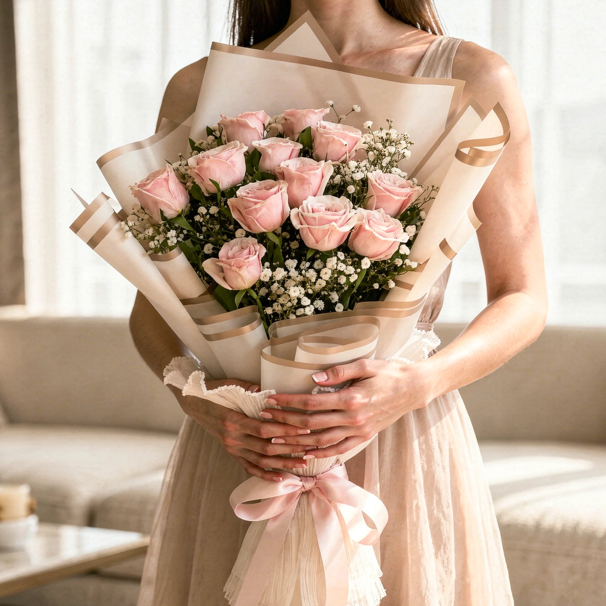 Blush Pink Rose Bouquet