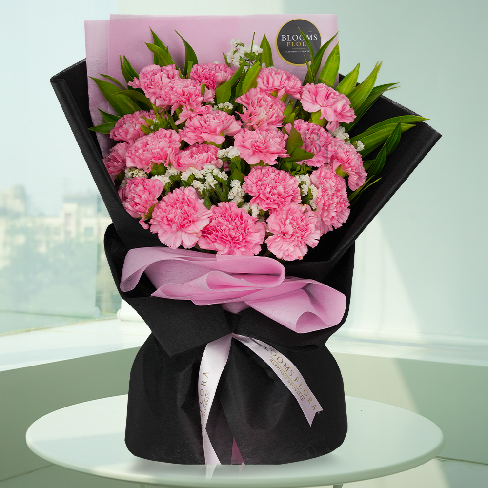 20 Pink Carnations Bouquet