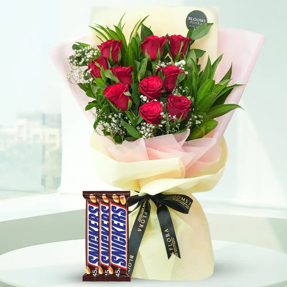 Roses Bouquet and Chocolates