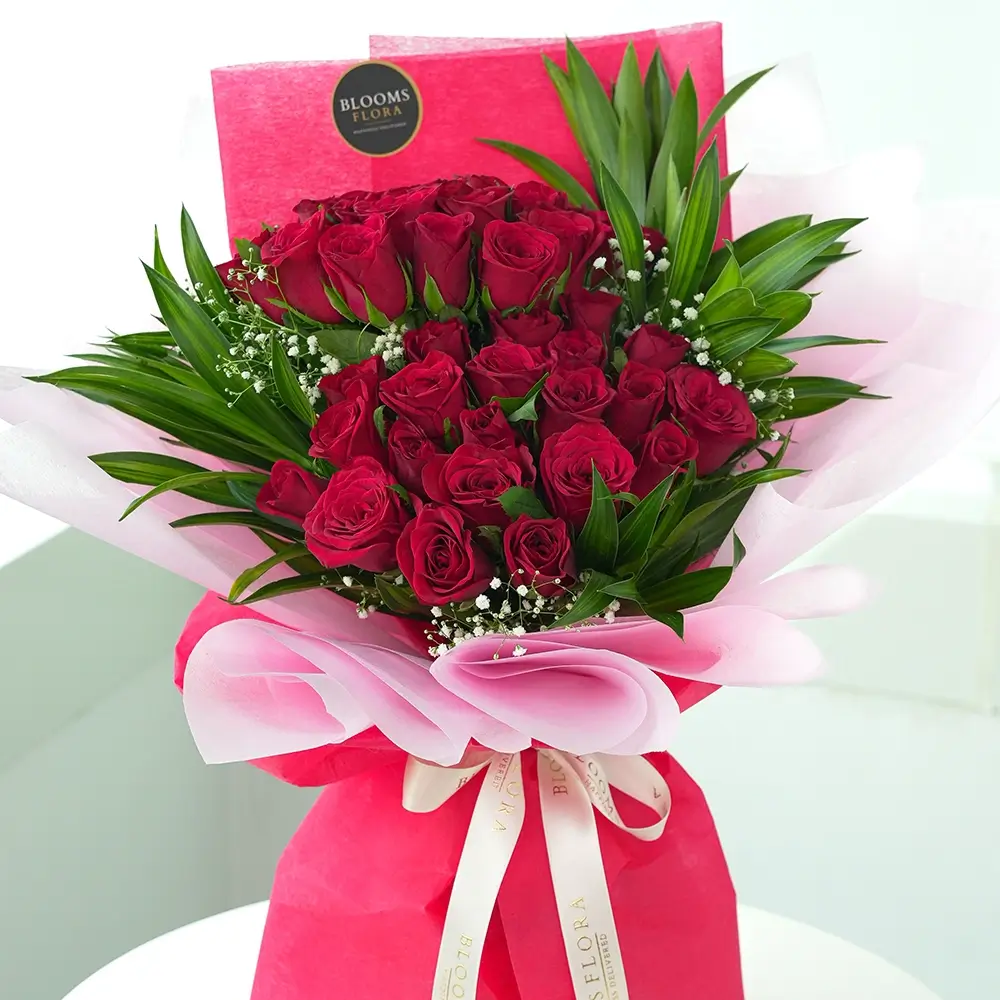 40 red roses bouquet