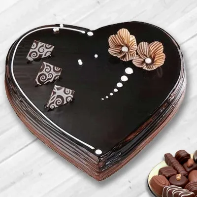 Premium Heart Shaped Chocolate Truffle Cake