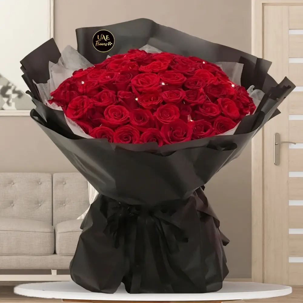 Bouquet of 50 Red Roses