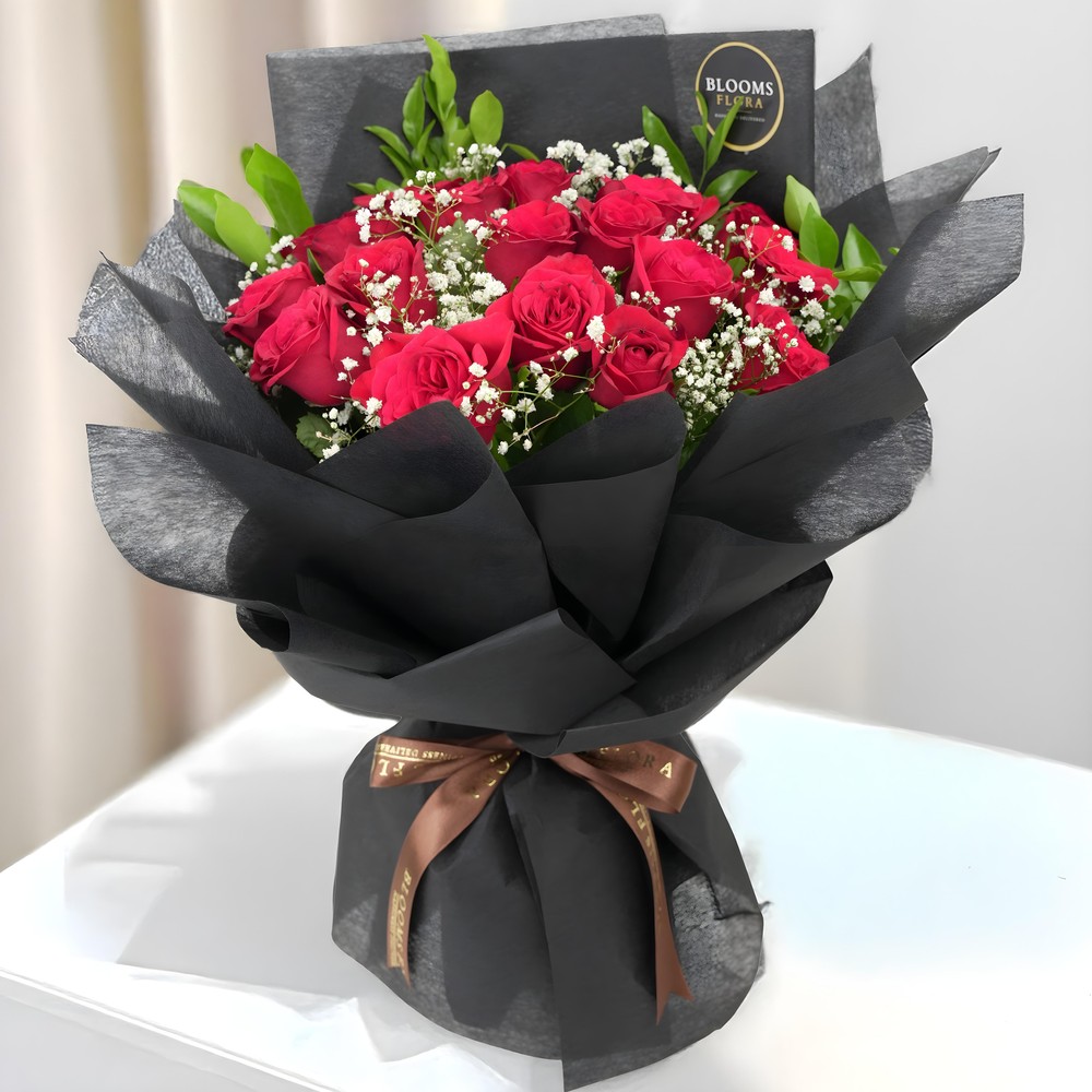 20 red roses bouquet