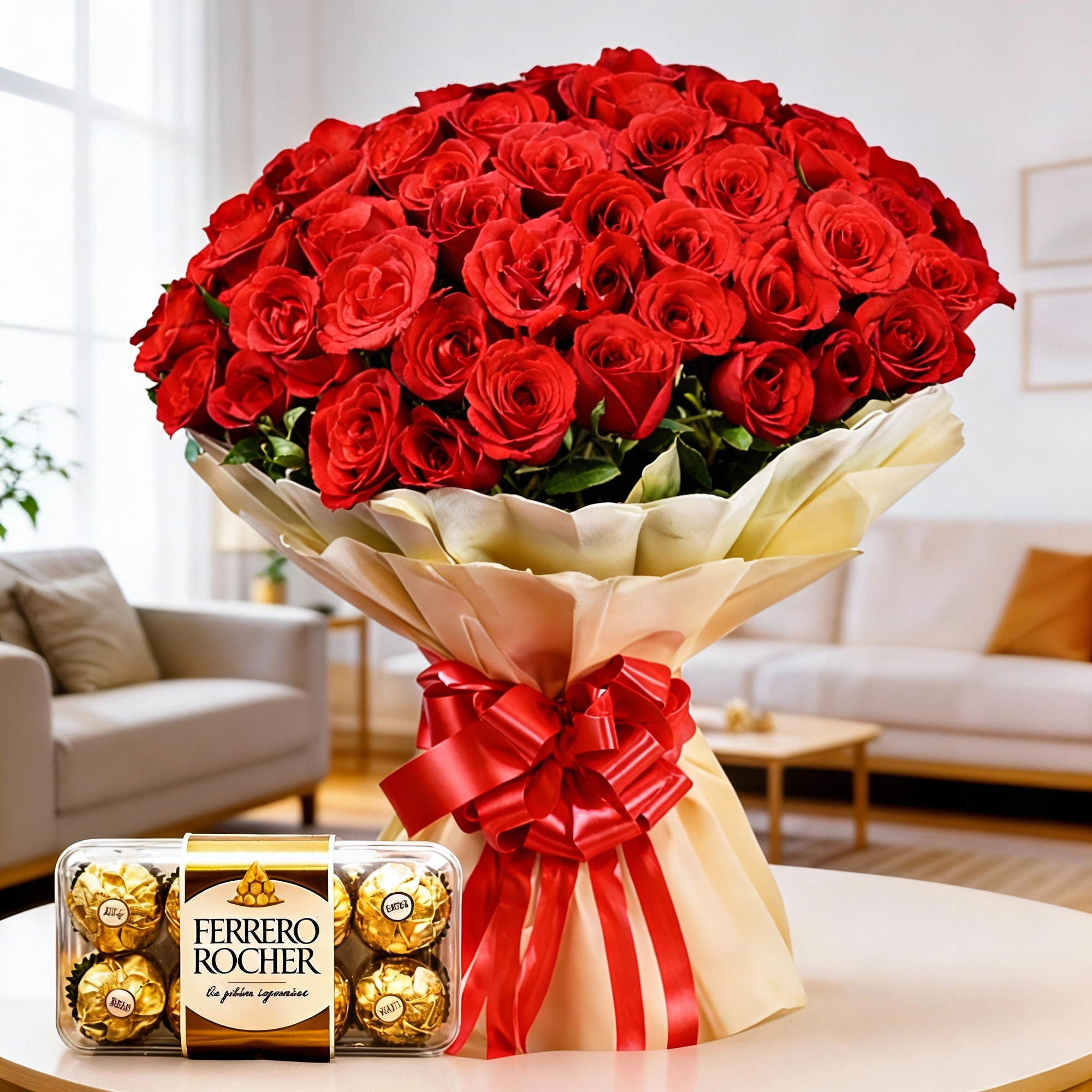 Roses Bouquet & Chocolates