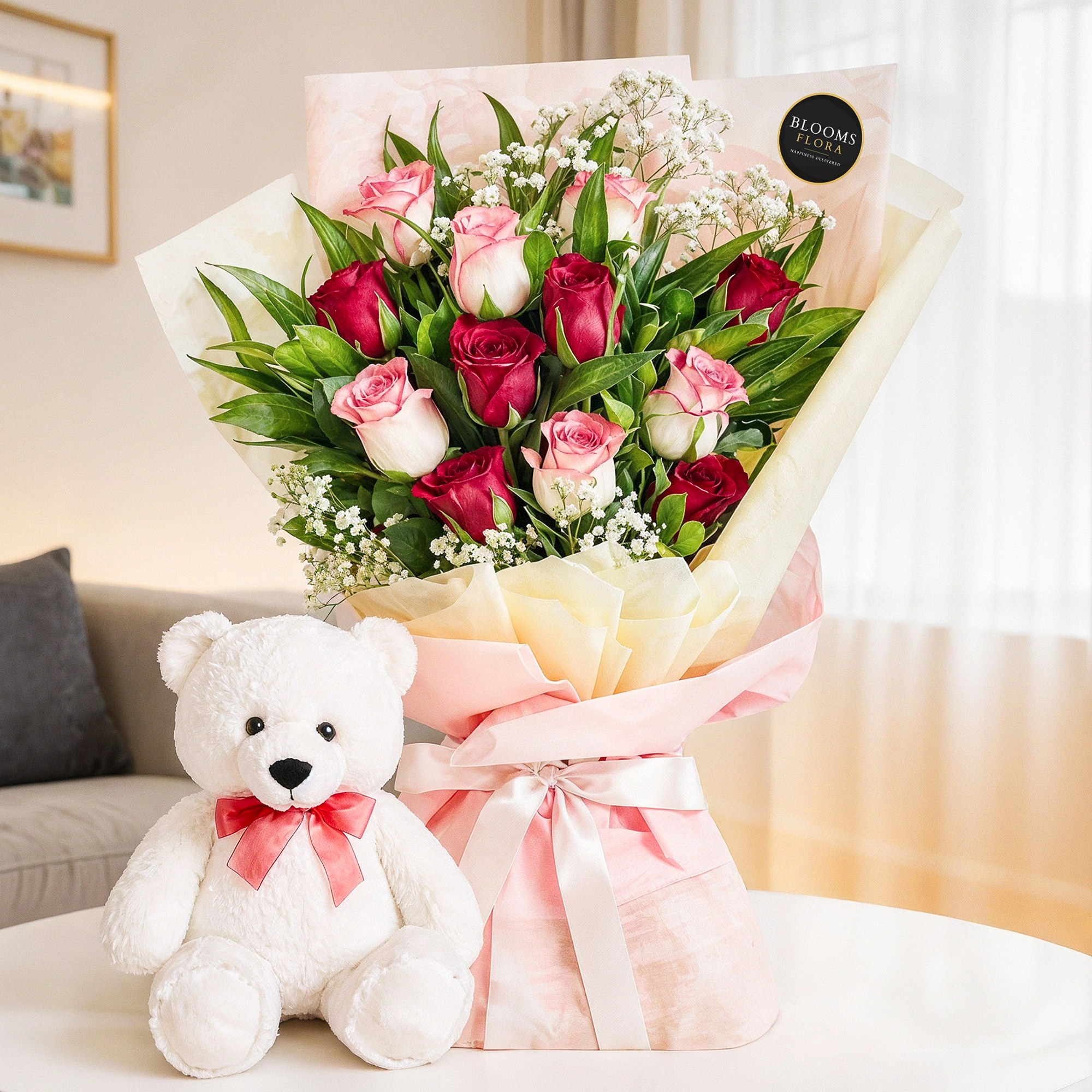 Roses Bouquet & Teddy