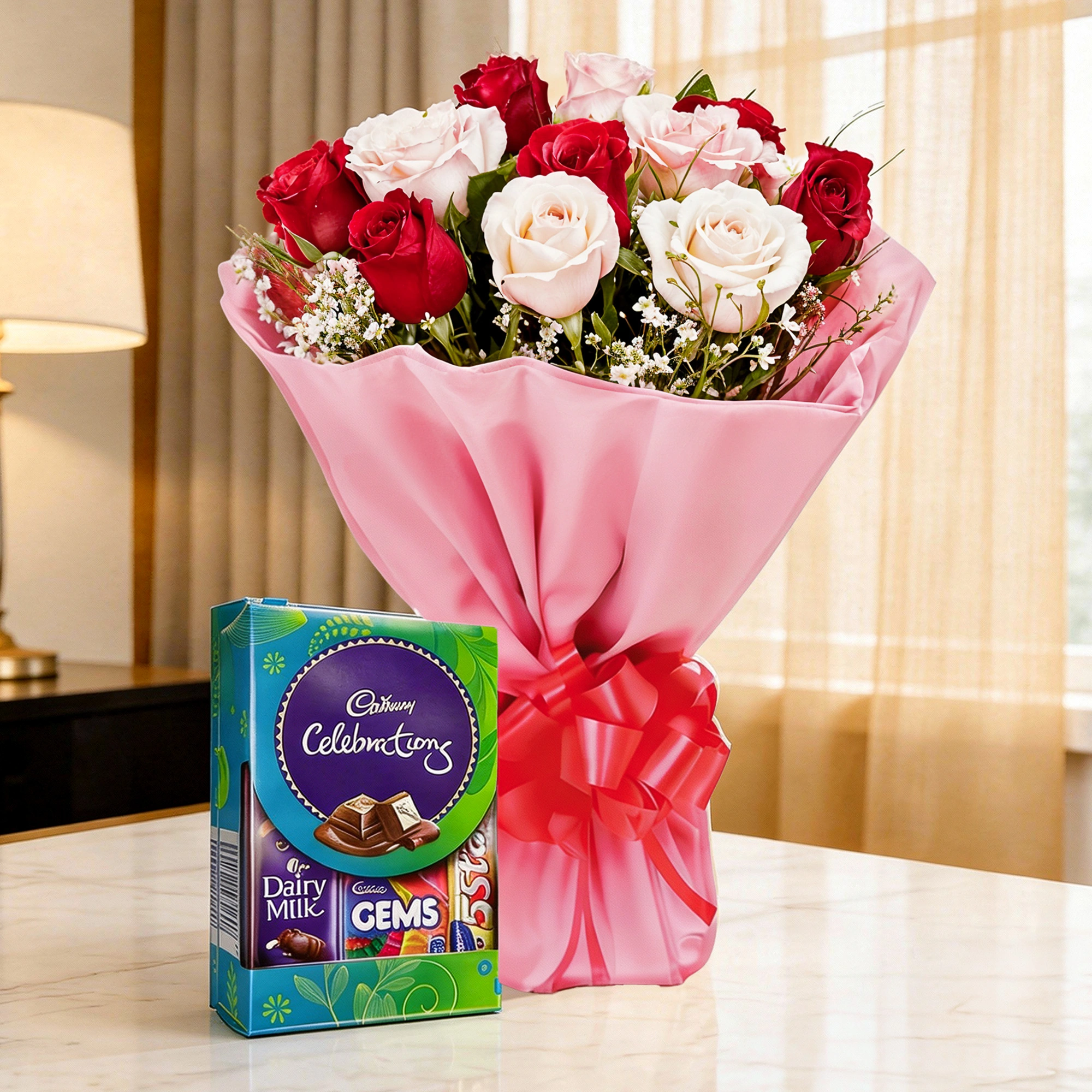 Bouquet Of Flowers & Chocolates