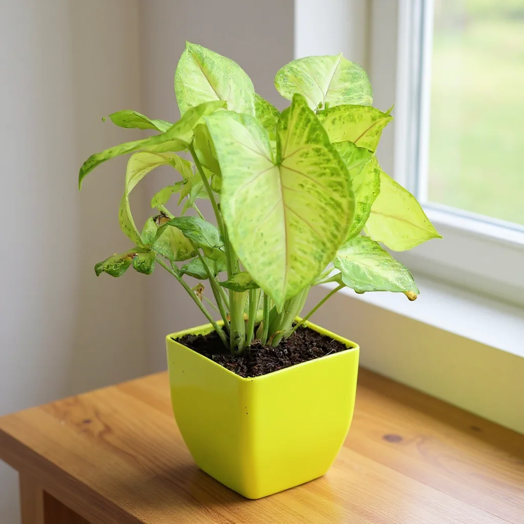 Syngonium Sapling in Green Pot