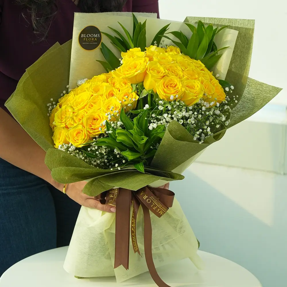 40 Yellow Roses Bouquet