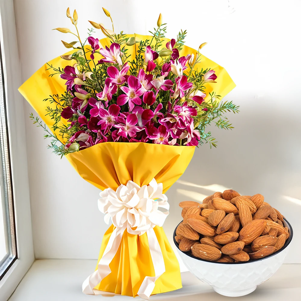 Orchids Bouquet & Almonds