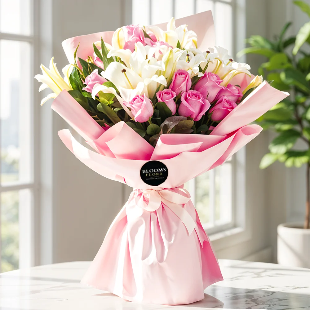 Bouquet of Roses & Lilies