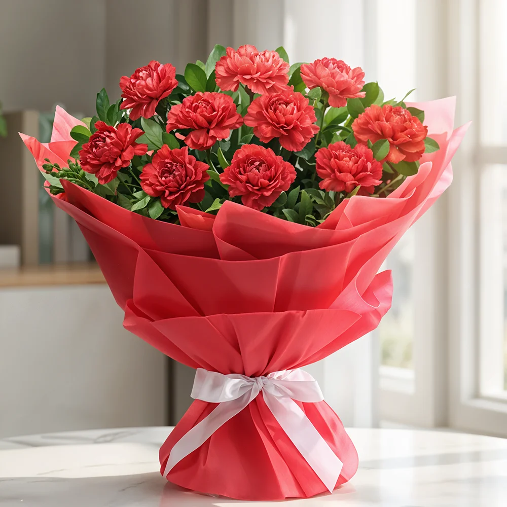 Red Carnations Bouquet