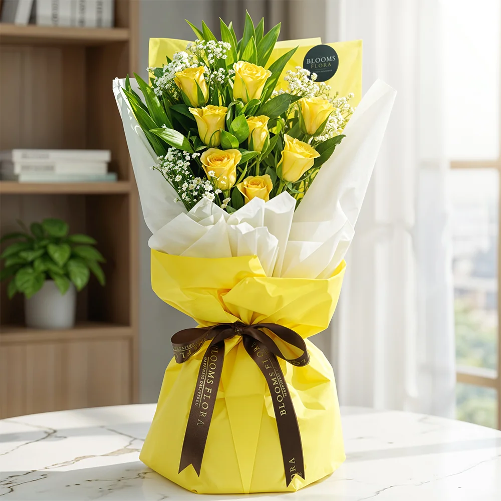 Bouquet of 8 yellow roses Bouquet of 8 yellow roses
