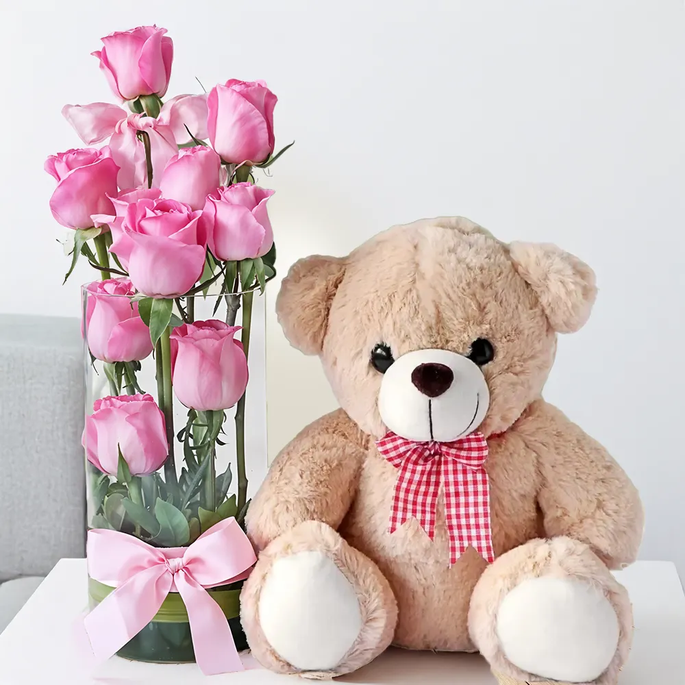 Teddy With Roses