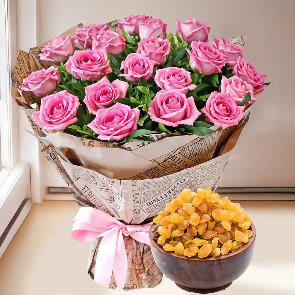 Roses Bouquet with raisins
