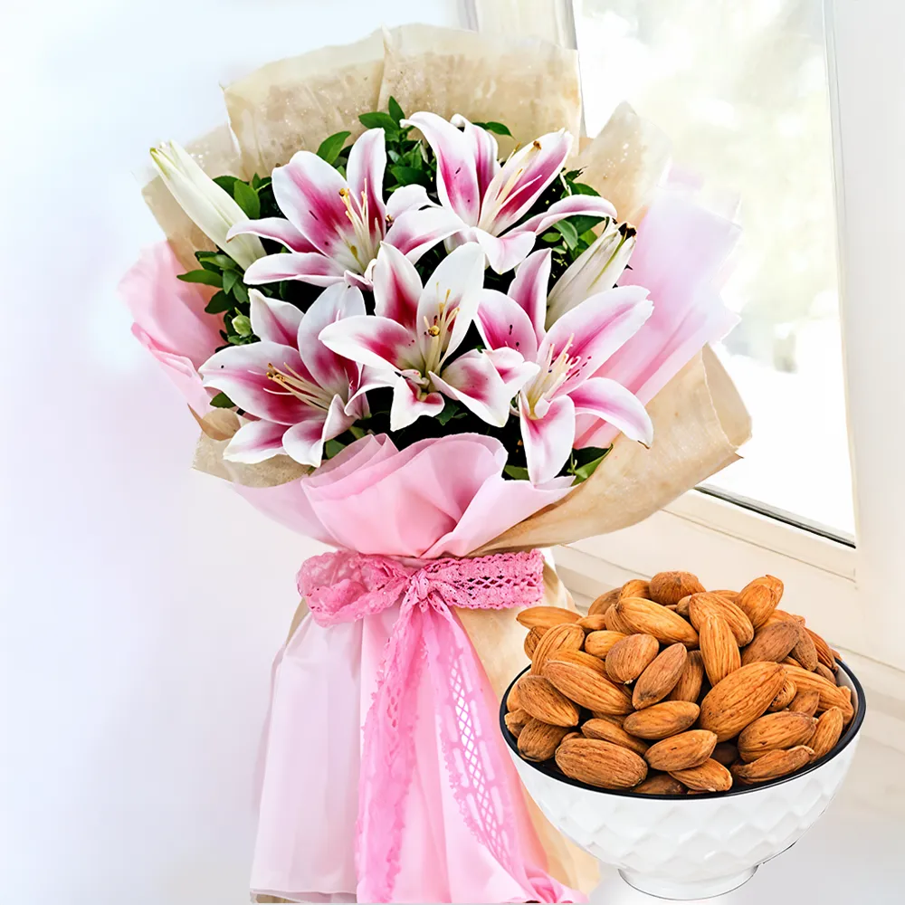 Lilies Bouquet & Almonds