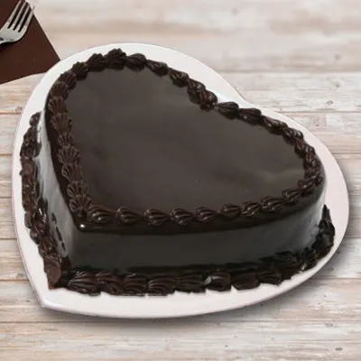 Heart Shaped Chocolate Truffle Cake