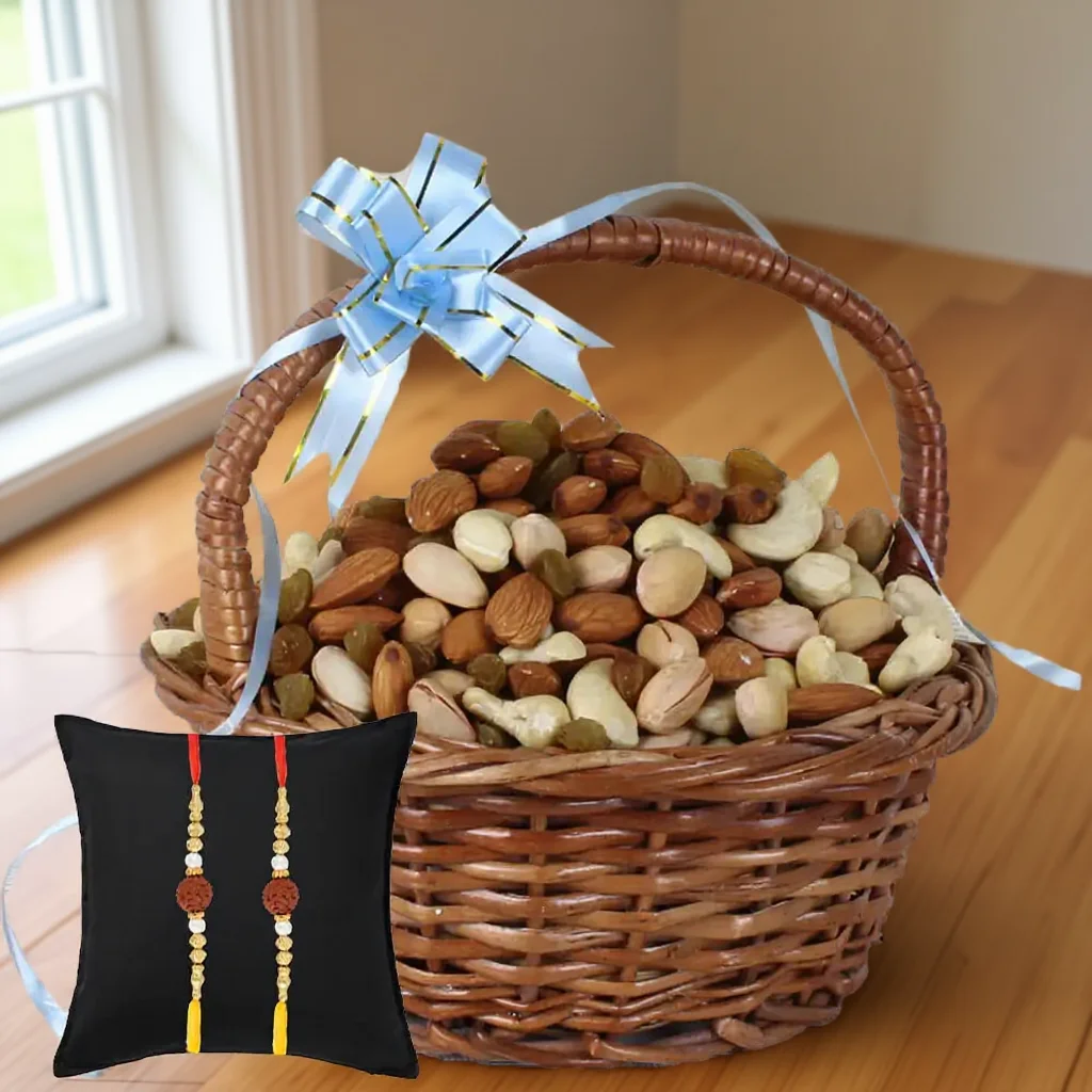 1 Kg Mixed Dry Fruits with Free Rakhis