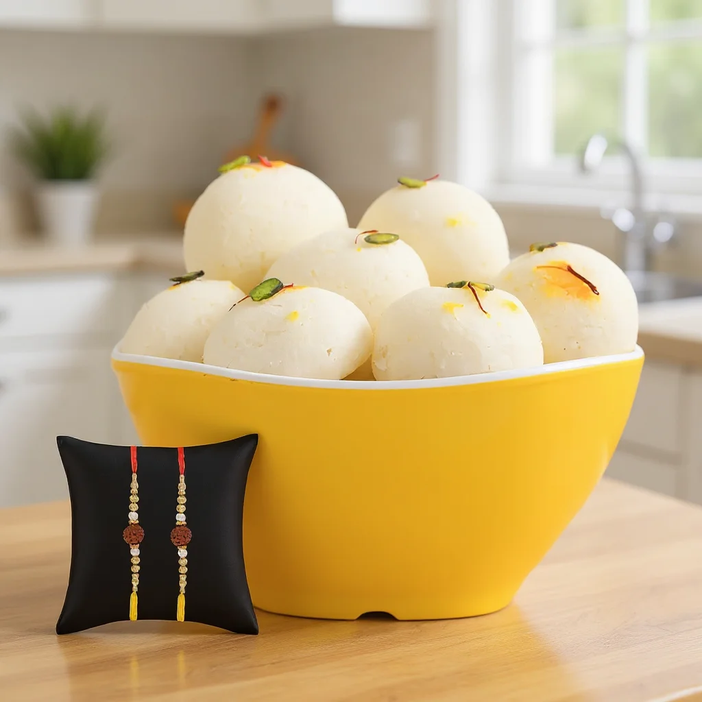 Rasgullas with Rakhis